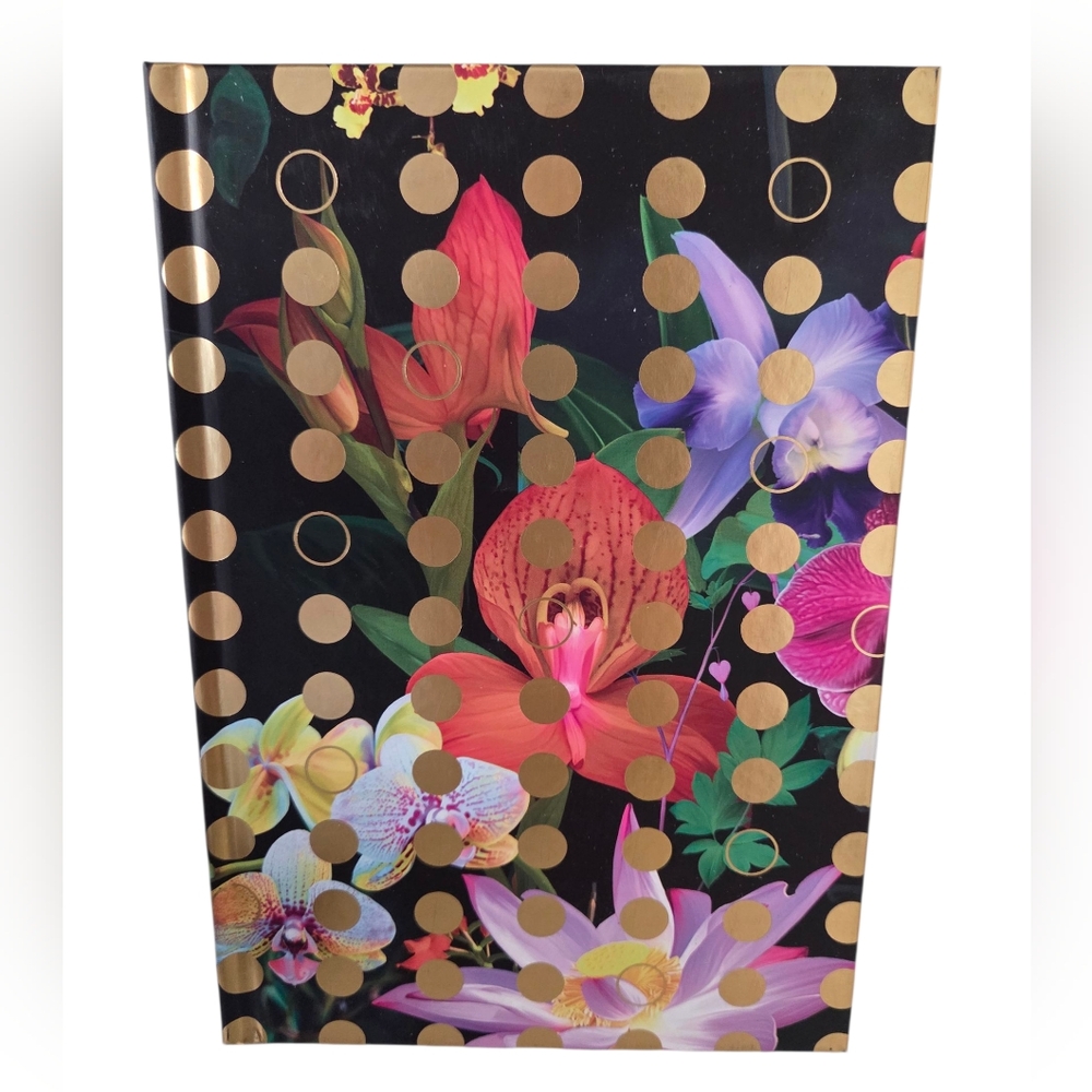 Papyrus Floral Gold Polka Dot Journal